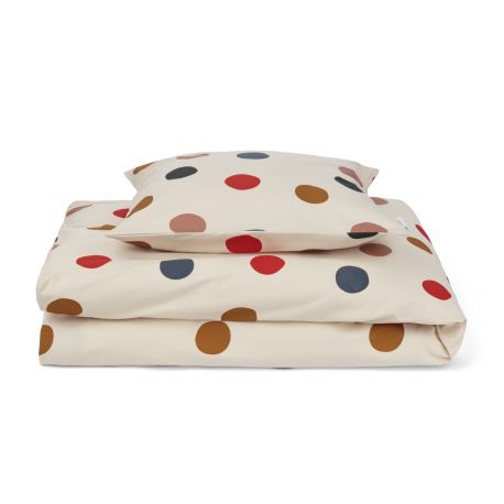 Housse De Couette Lit Bebe Ingeborg Multi Mega Dots Sea Shell Mix Le Petit Zebre