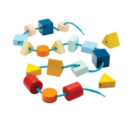 Plan Toys - Jeu de laçage formes géométriques - Unit Link