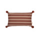 Coussin rectangulaire Majestic - marsala taupe stripes