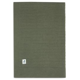 Jollein - Couverture Berceau Pure Knit - Leaf Green GOTS - 75x100cm