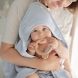 serviette à capuche - baby blue