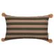 Coussin rectangulaire Majestic - green taupe stripes
