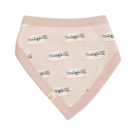 Bavoir bandana réversible - 0 à 12 mois - Phoques Rose