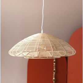 Lampe suspension en rotin Zandi - Beige