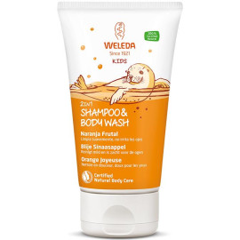 Shampooing kids 2 en 1 lavant corps et cheveux - Orange joyeuse - 150 ml