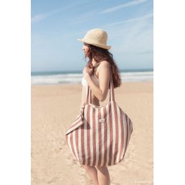 Sac de plage Portofino 66x42x21 - Rusty Red Stripes
