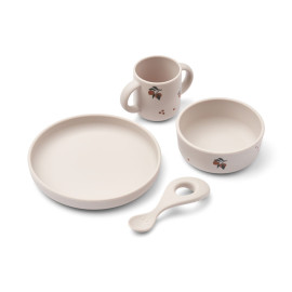 Set repas en silicone Vivi - Peach Sandy - Liewood