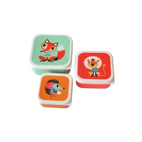 set de 3 boîtes à lunch 'animaux' Helen Dardik set de 3 boîtes à lunch 'animaux' Helen Dardik