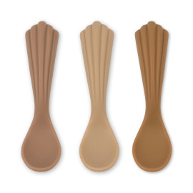 Lot de 3 Cuillères Shell Silicone - Shell - Konges Sløjd