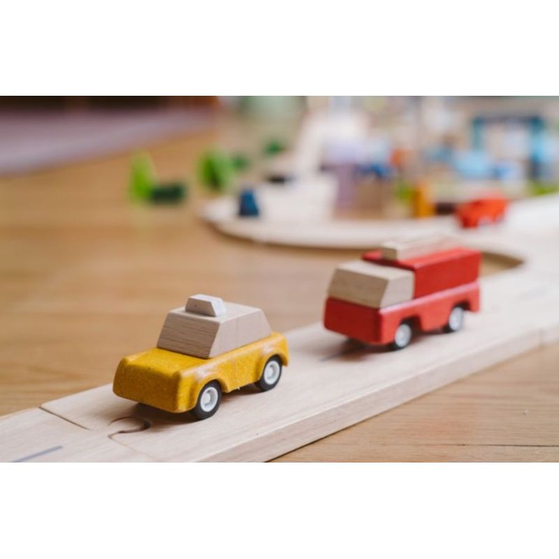 Plan Toys - Circuit voiture caoutchouc - Grand set - Le Petit Zèbre