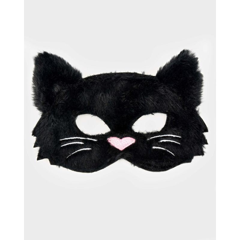 Masque Chat Noir Fluffy - Taille unique