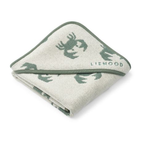 Serviette de bain à capuche Alba Crab / Sandy - Liewood