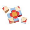 Puzzle - 9 cubes en bois - Forme géométriques