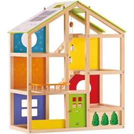 Hape - Maison de poupée toute saison - non meublée - Maison de poupée en bois