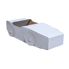 Voiture en carton Blanc - Paperpod
