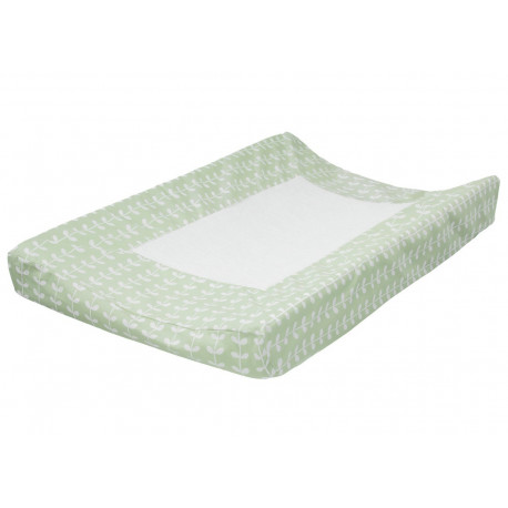 housse de matelas à langer 'Leaves mint' housse de matelas à langer 'Leaves mint'