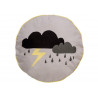 Coussin en coton rond - Pluie