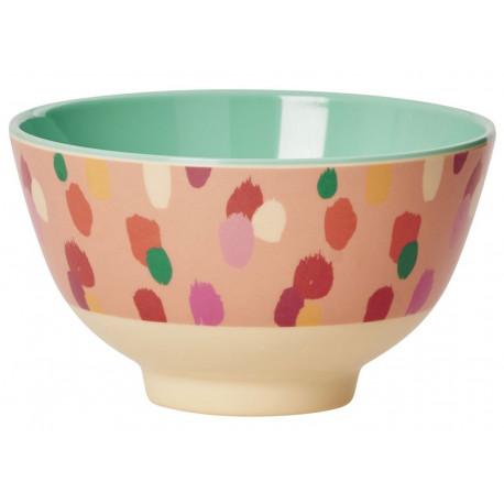 bol bicolore en mélamine 'coral dapper dot' (S) bol bicolore en mélamine 'coral dapper dot' (S)