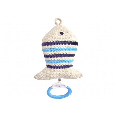 poisson musical à rayures au crochet poisson musical à rayures au crochet