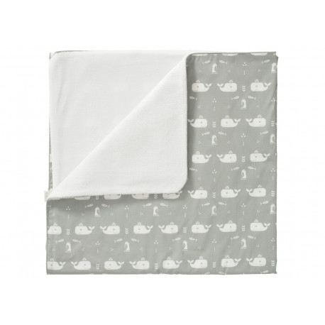 couverture berceau 'Whale dawn grey' 80x100 couverture berceau 'Whale dawn grey' 80x100