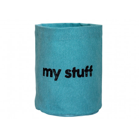 panier de rangement en coton bleu 'My Stuff' panier de rangement en coton bleu 'My Stuff'