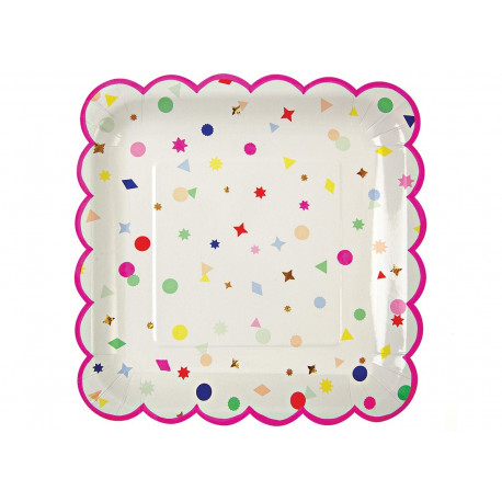 set de 8 grandes assiettes 'charms & harlequins' set de 8 grandes assiettes 'charms & harlequins'