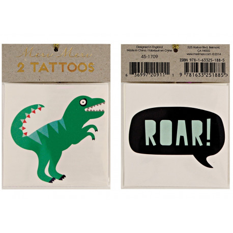 set de 2 tattoos 'dinosaure' set de 2 tattoos 'dinosaure'