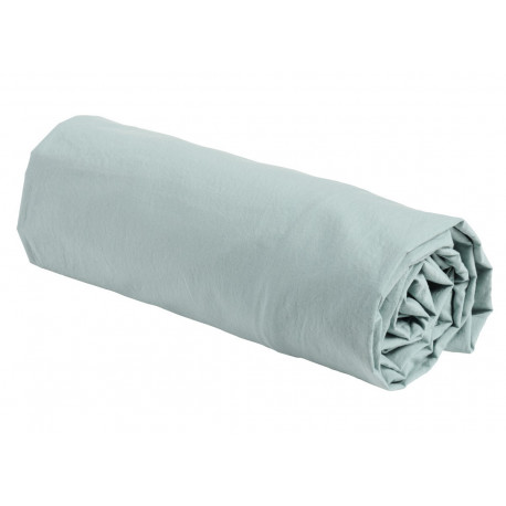 drap-housse en coton 'bleu iode' (140x200) drap-housse en coton 'bleu iode' (140x200)