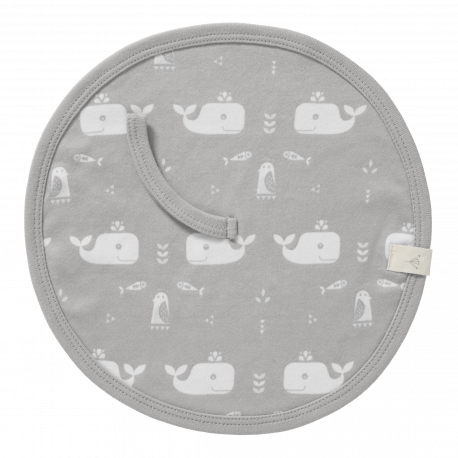 attache-tétine Whale gris en coton bio attache-tétine Whale gris en coton bio