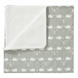 couverture lit bébé 'Whale dawn grey' 100x150