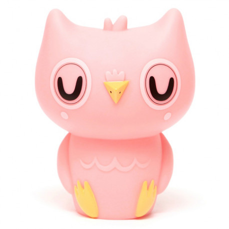 veilleuse - owl peach pink