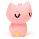 veilleuse - owl peach pink