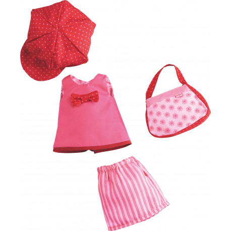 ensemble de vêtements pour poupée Rose-rouge ensemble de vêtements pour poupée Rose-rouge