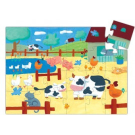 puzzle dans une boîte silhouette 'vache' (24 p)