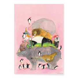 affiche A2 Marije Tolman 'Jumping Penguins'