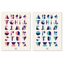 poster 'Flip alphabet' 30x40cm