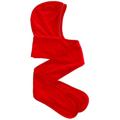 bonnet-écharpe en velours velours - rouge/jade bonnet-écharpe en velours velours - rouge/jade
