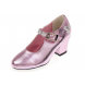 paire de chaussures en similicuir rose métallisé