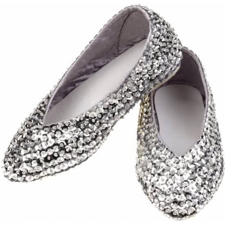superbes ballerines à sequins argentés superbes ballerines à sequins argentés