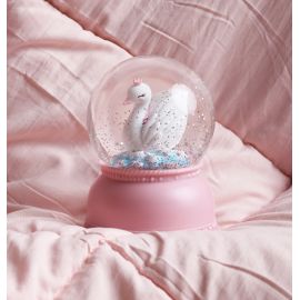 Boule à neige lumineuse Cygne
