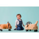 Trotteur Lion Wheely Bug avec housse en peluche amovible petit modèle