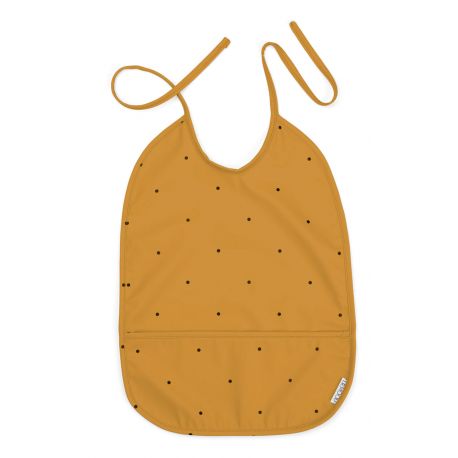 Lai bavoir imperméable Classic dot mustard Lai bavoir imperméable Classic dot mustard
