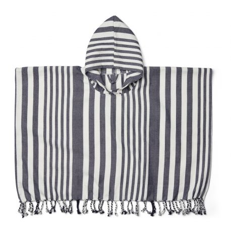 Roomie poncho à capuche Y/D Stripe Navy/Creme de la creme Roomie poncho à capuche Y/D Stripe Navy/Creme de la creme