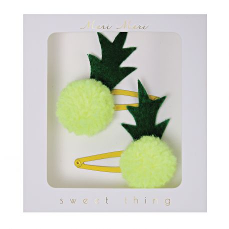 Set de pinces à cheveux ananas Set de pinces à cheveux ananas