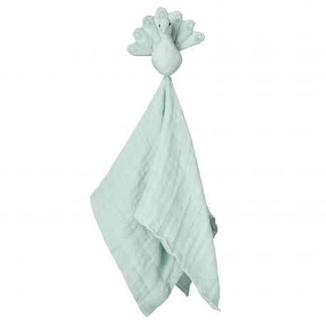 Doudou muslin peacock blue mist Doudou muslin peacock blue mist