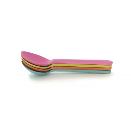 Lot de 4 cuillères enfant en bambou Bambino pop Lot de 4 cuillères enfant en bambou Bambino pop