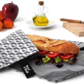 Pochette sandwich lavable et rÃ©utilisable - Boc'n'Roll - Tiles Black
